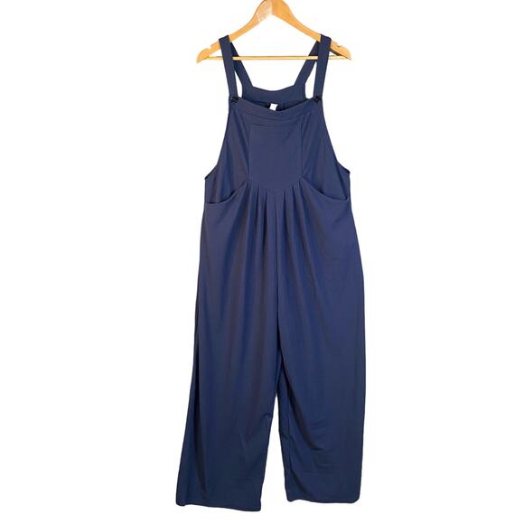 HALARA Pants - Halara Overalls Jumpsuit Women XL Blue Wide Leg Baggy Relaxed Fit Stretch